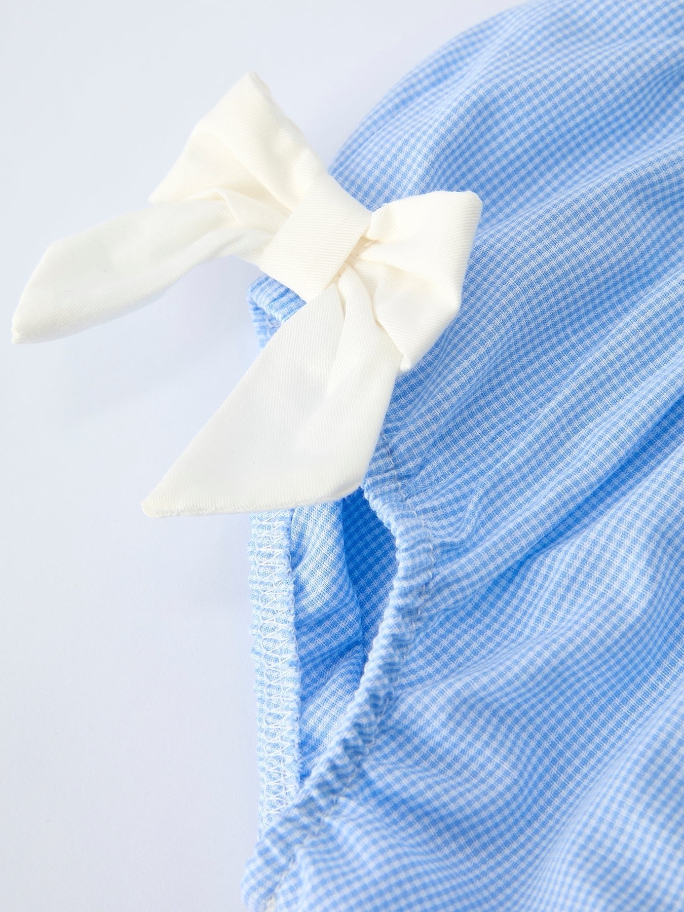 Blue Petal Peter Pan Collar Christening Baby Girls Bloomer Set - Abbies Place