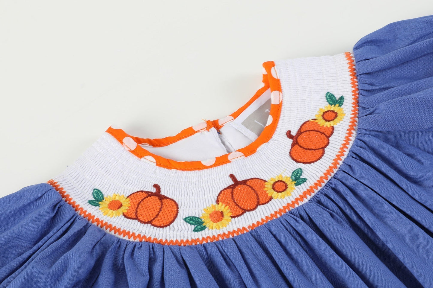 Blue Pumpkin Sunflower Smocked Bishop Dress - Abbies Place