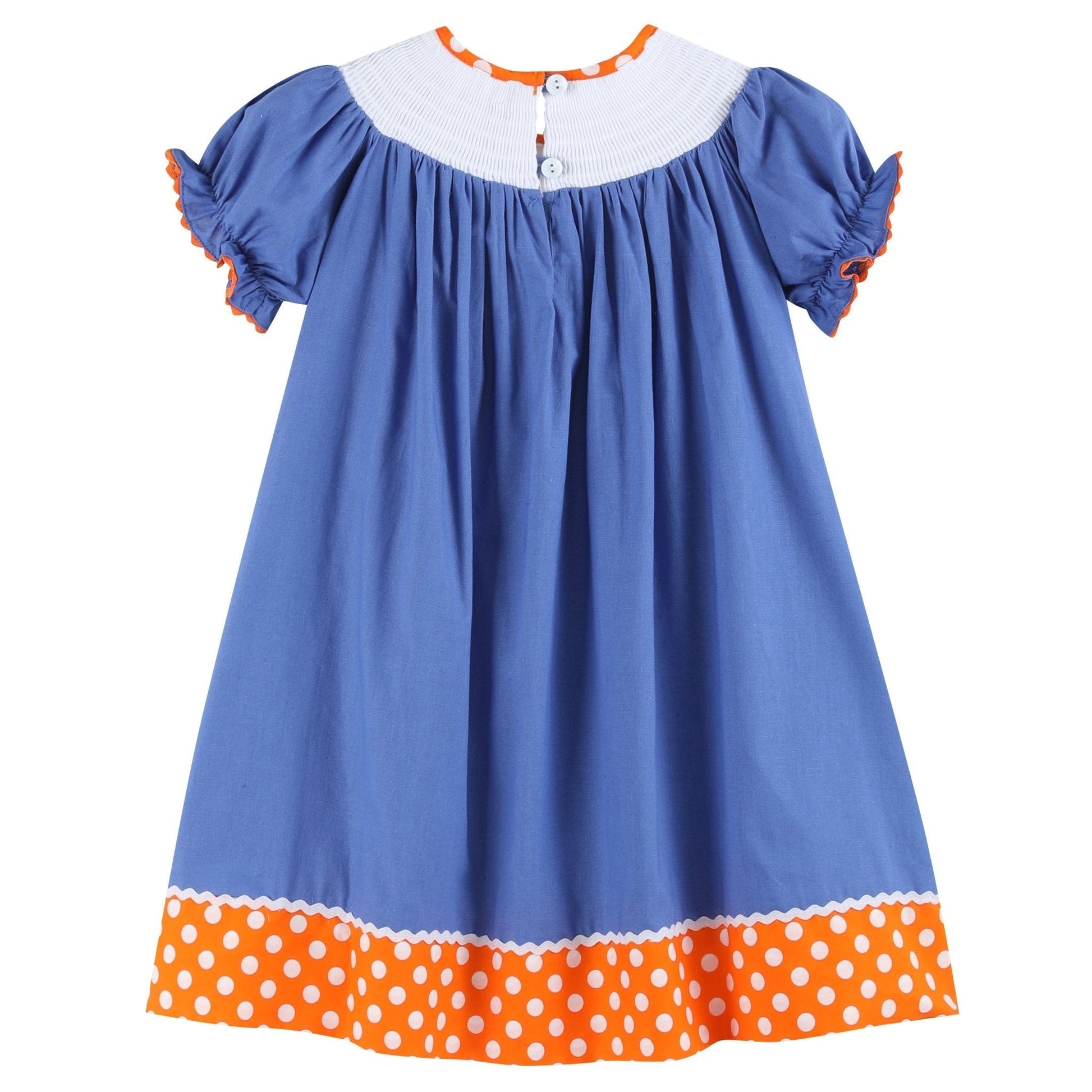 Blue Pumpkin Sunflower Smocked Bishop Dress - Abbies Place