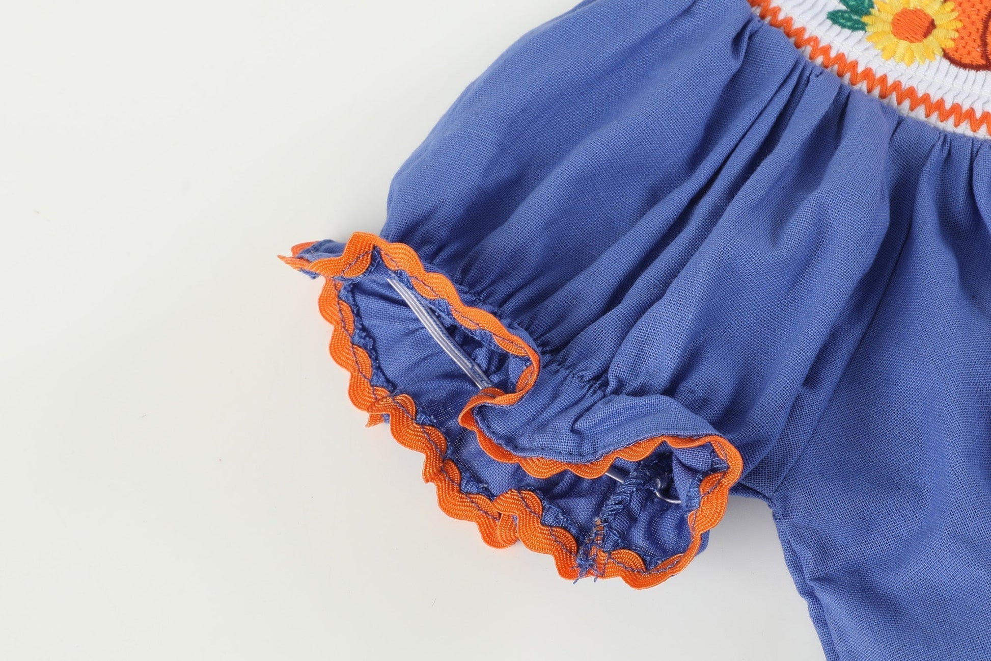 Blue Pumpkin Sunflower Smocked Bishop Dress - Abbies Place