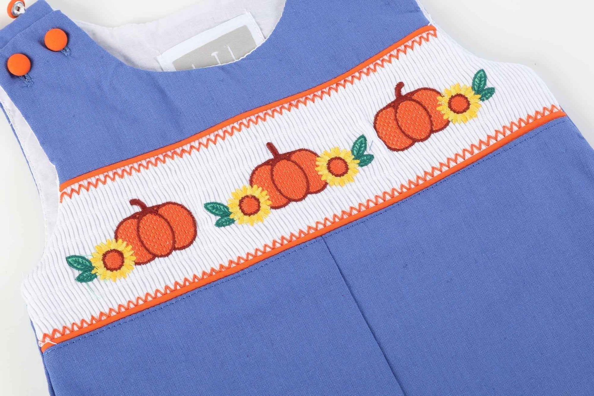 Blue Pumpkin Sunflower Smocked Overalls - Abbies Place