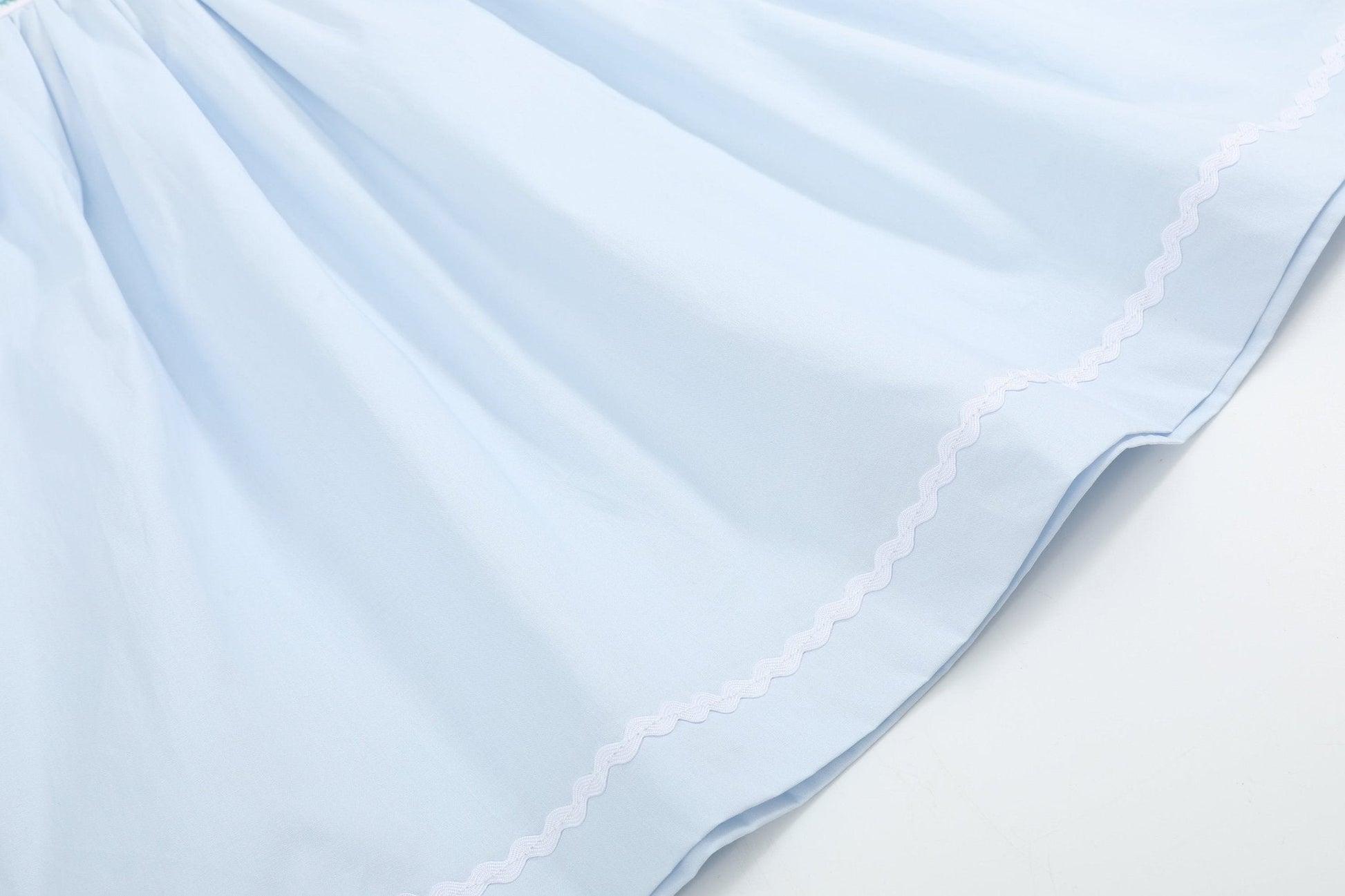 Blue Ruffled Crosses Smocked Dress - Abbies Place