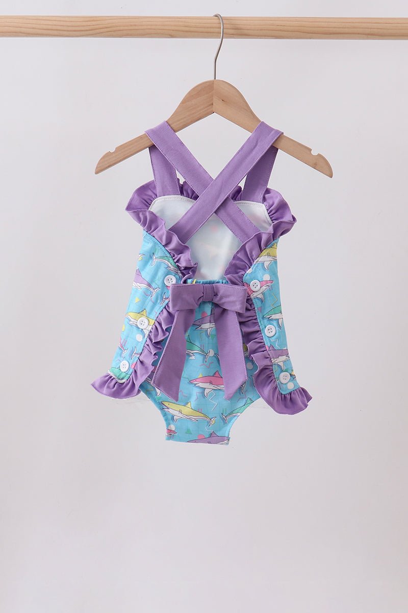 Blue Shark Ruffle Bubble - Abbies Place