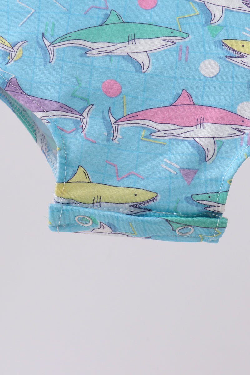 Blue Shark Ruffle Bubble - Abbies Place