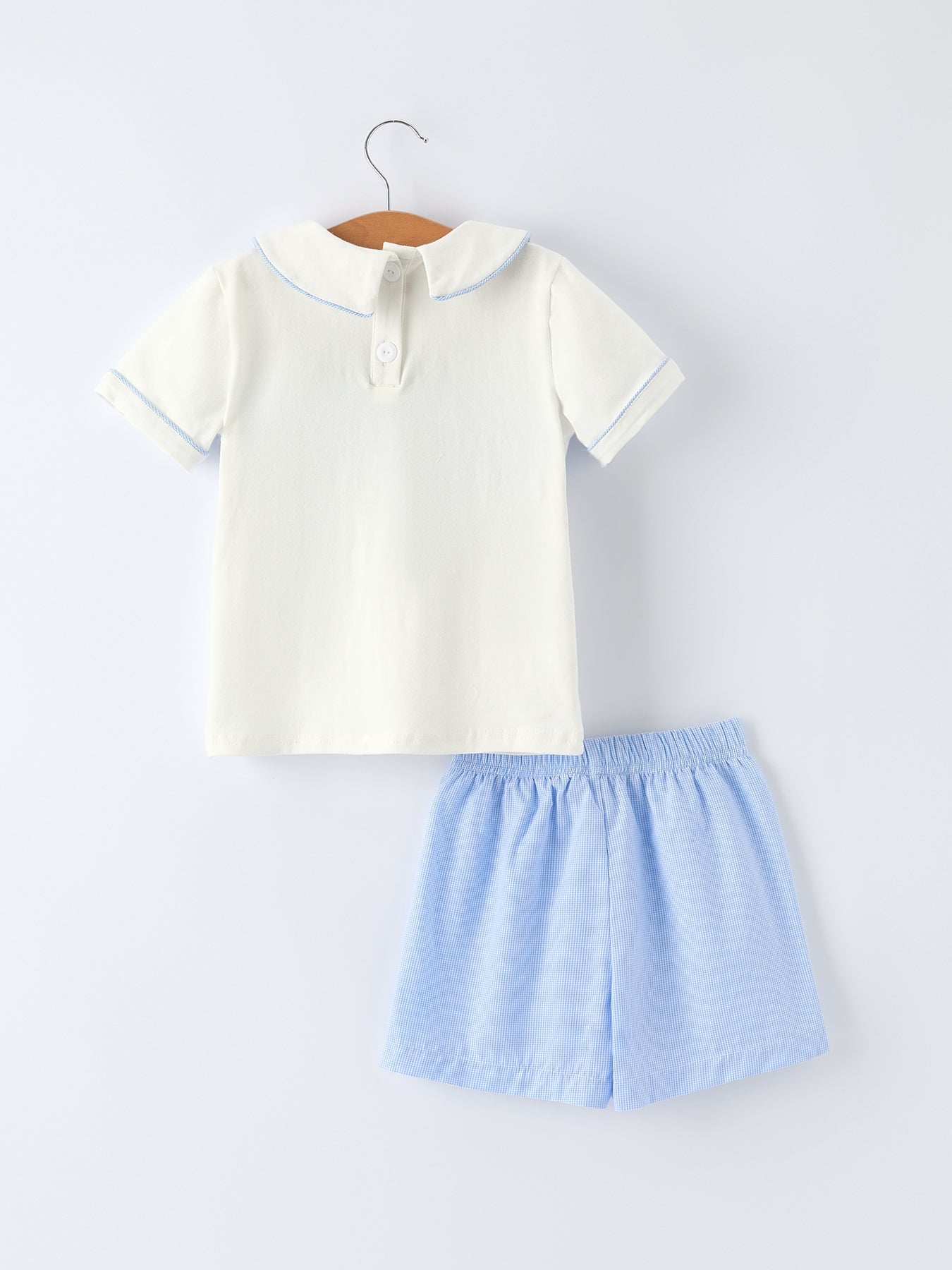 Blue Smocked Church Christ Bishop Christening Toddler Boys'Set - Abbies Place