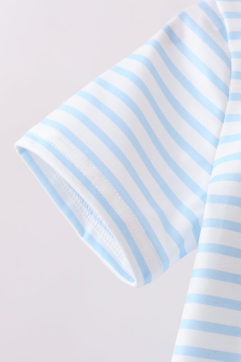 Blue Sports Ball Stripe Applique Set - Abbies Place