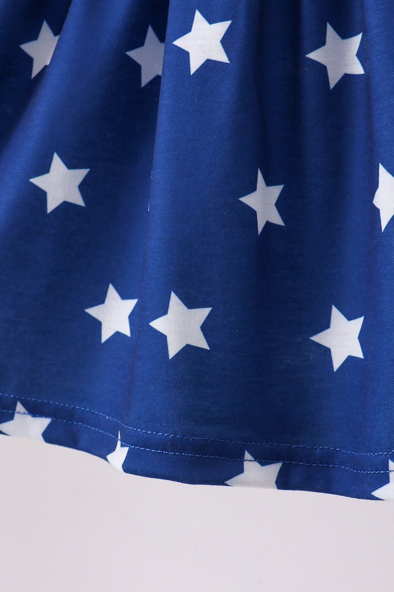 Blue star smocked bloomer set - Abbies Place