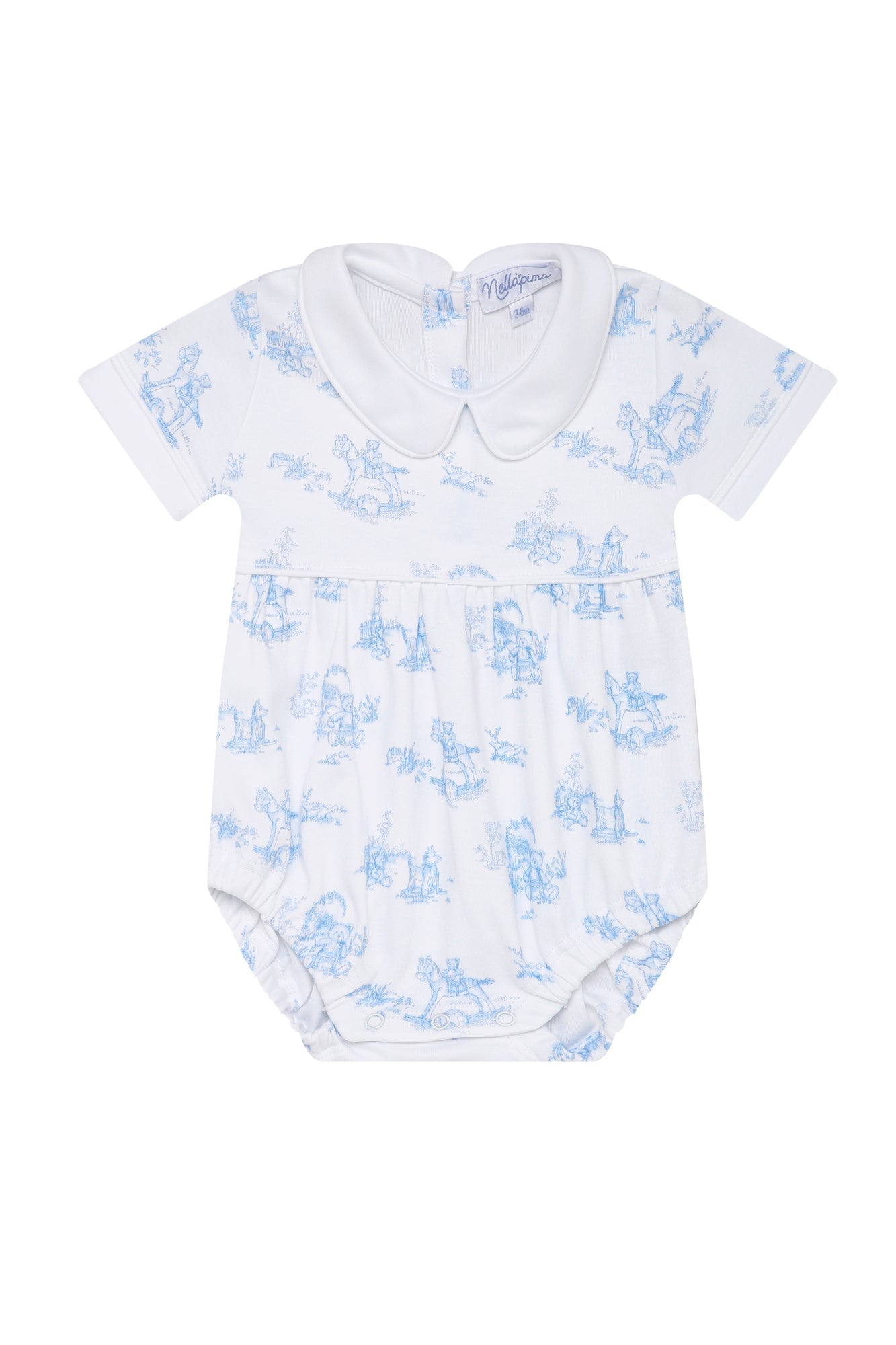 Blue Toile Baby Bubble - Abbies Place