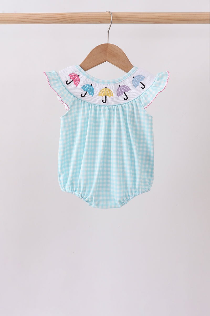 Blue Umbrella Smocked Bubble - Abbies Place