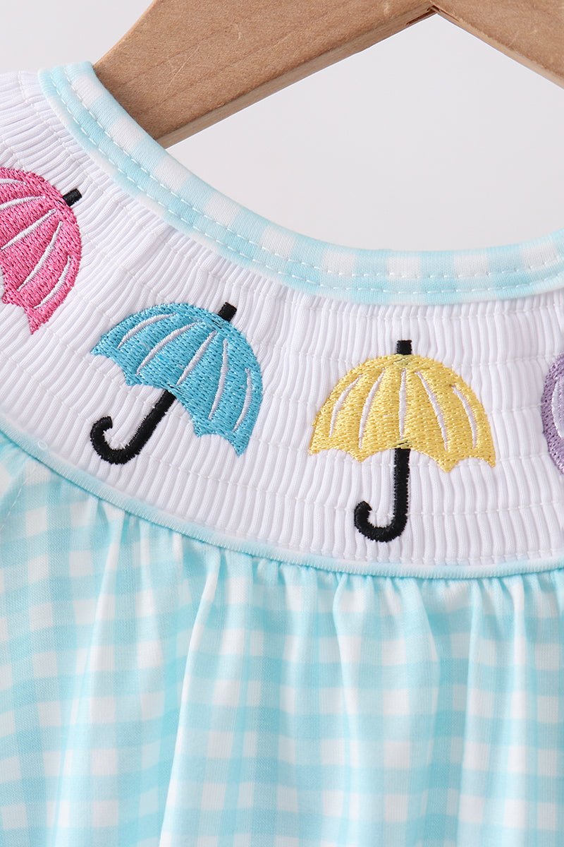 Blue Umbrella Smocked Bubble - Abbies Place