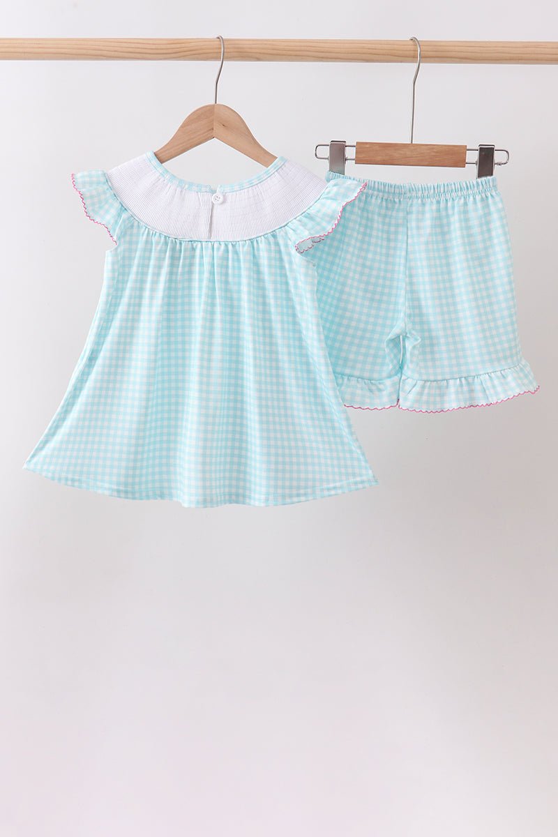 Blue Umbrella Smocked Set - Abbies Place