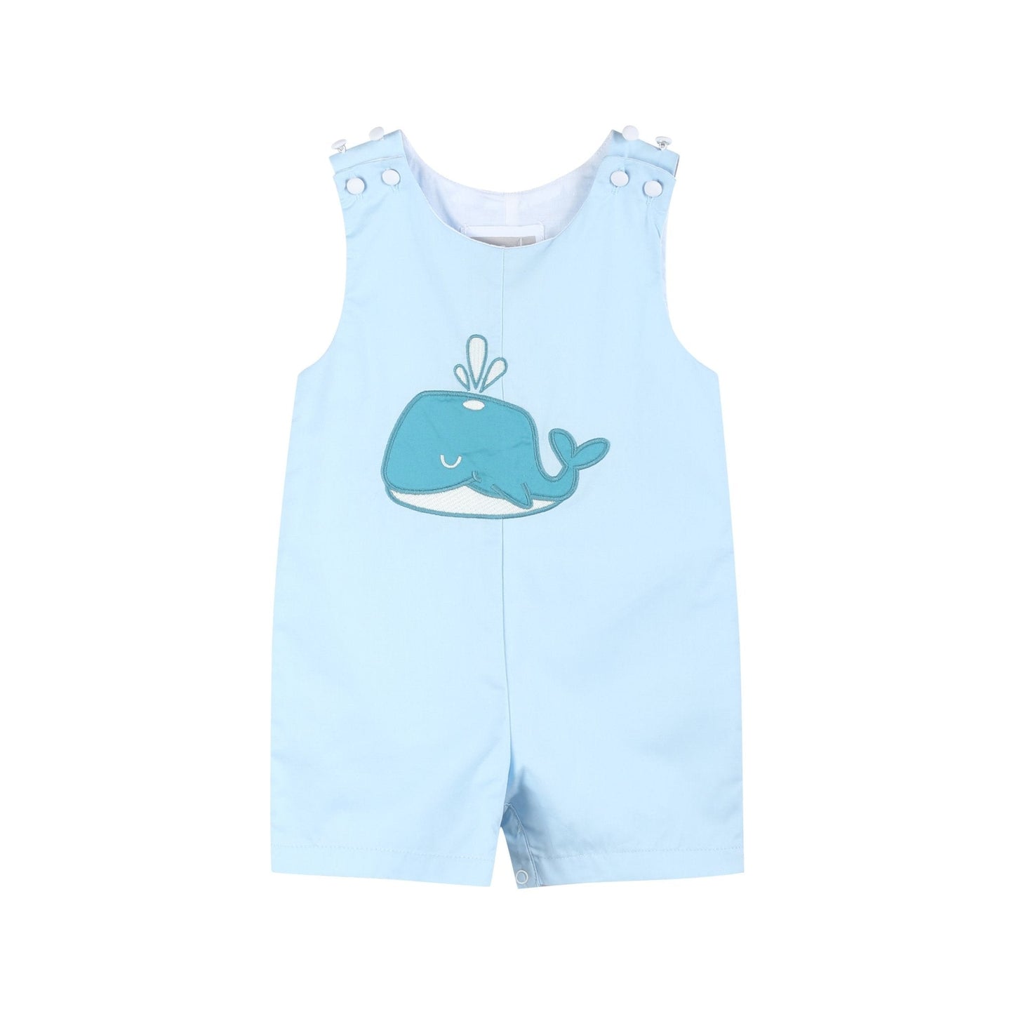 Blue Whale Applique Shortalls - Abbies Place