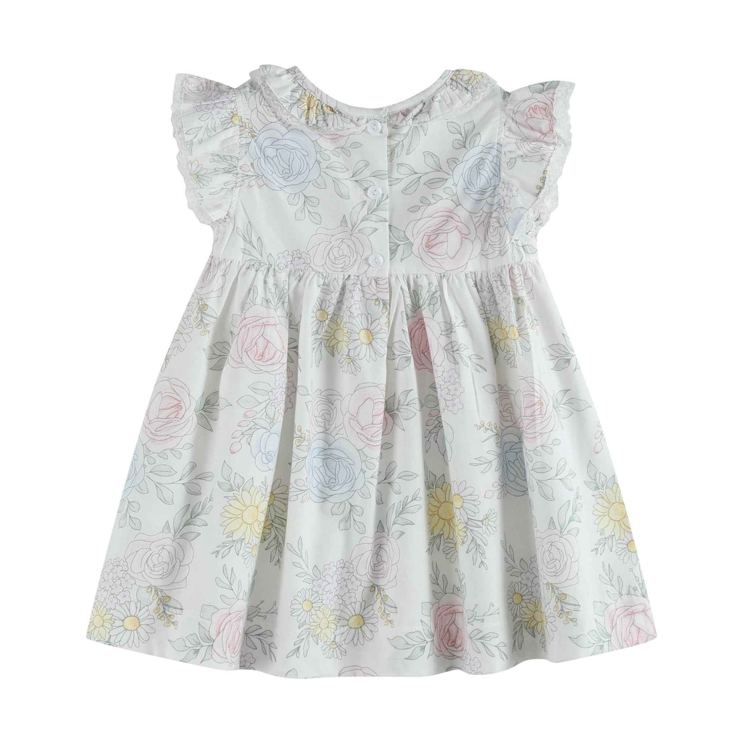 Bouquet Floral Ruffle Dress - Abbies Place