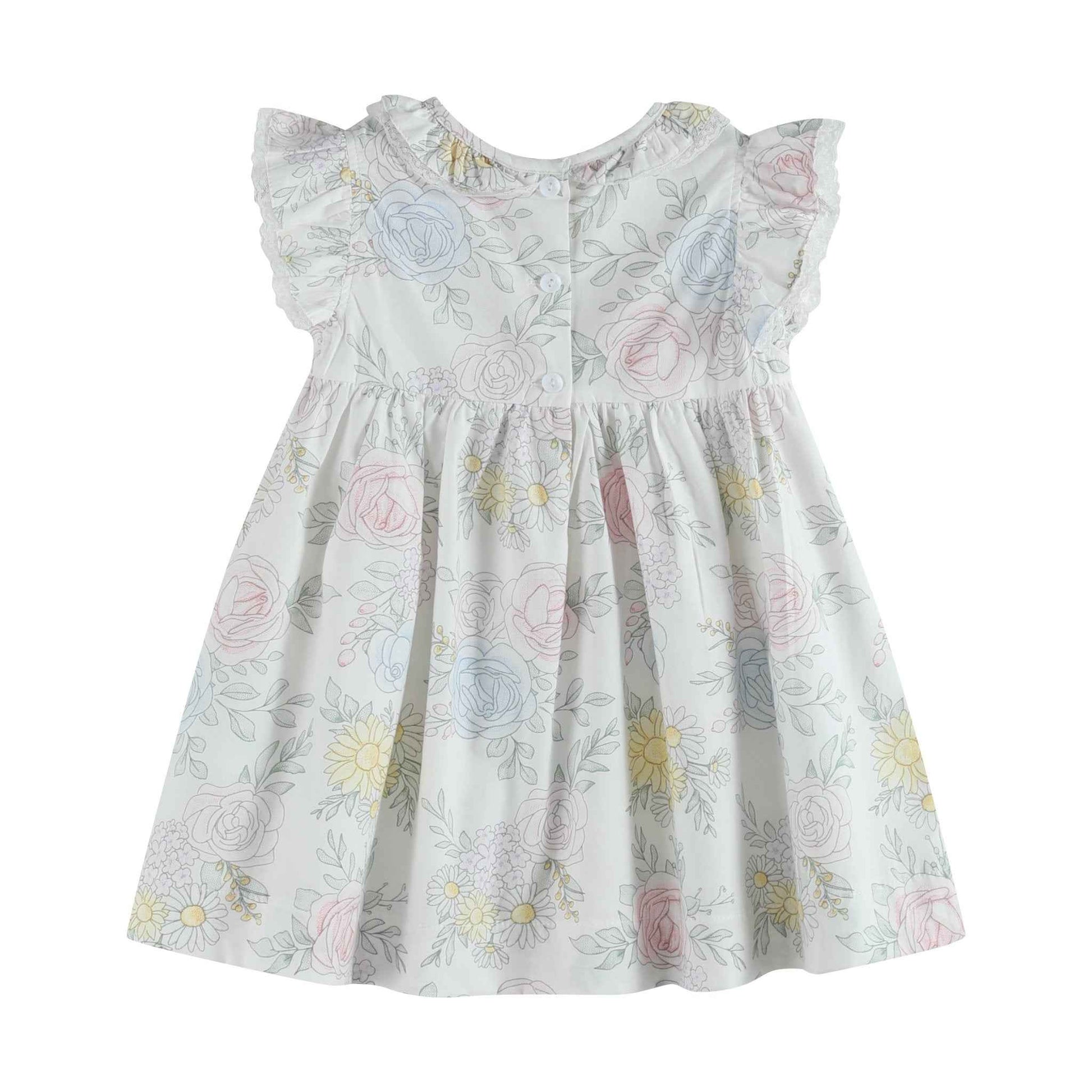 Bouquet Floral Ruffle Dress - Abbies Place