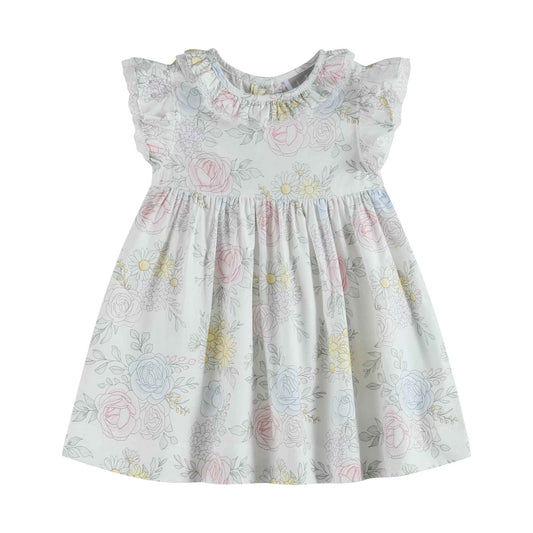 Bouquet Floral Ruffle Dress - Abbies Place
