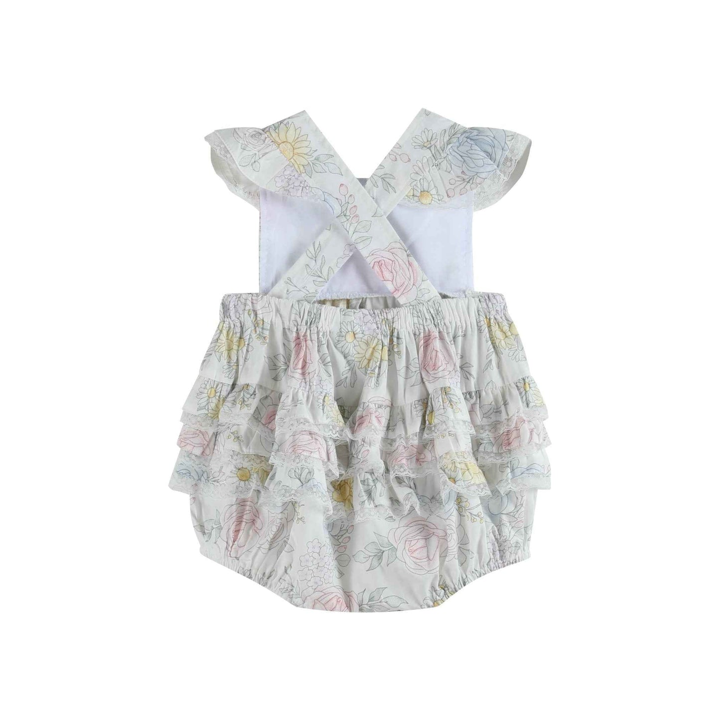 Bouquet Floral Ruffle Romper - Abbies Place