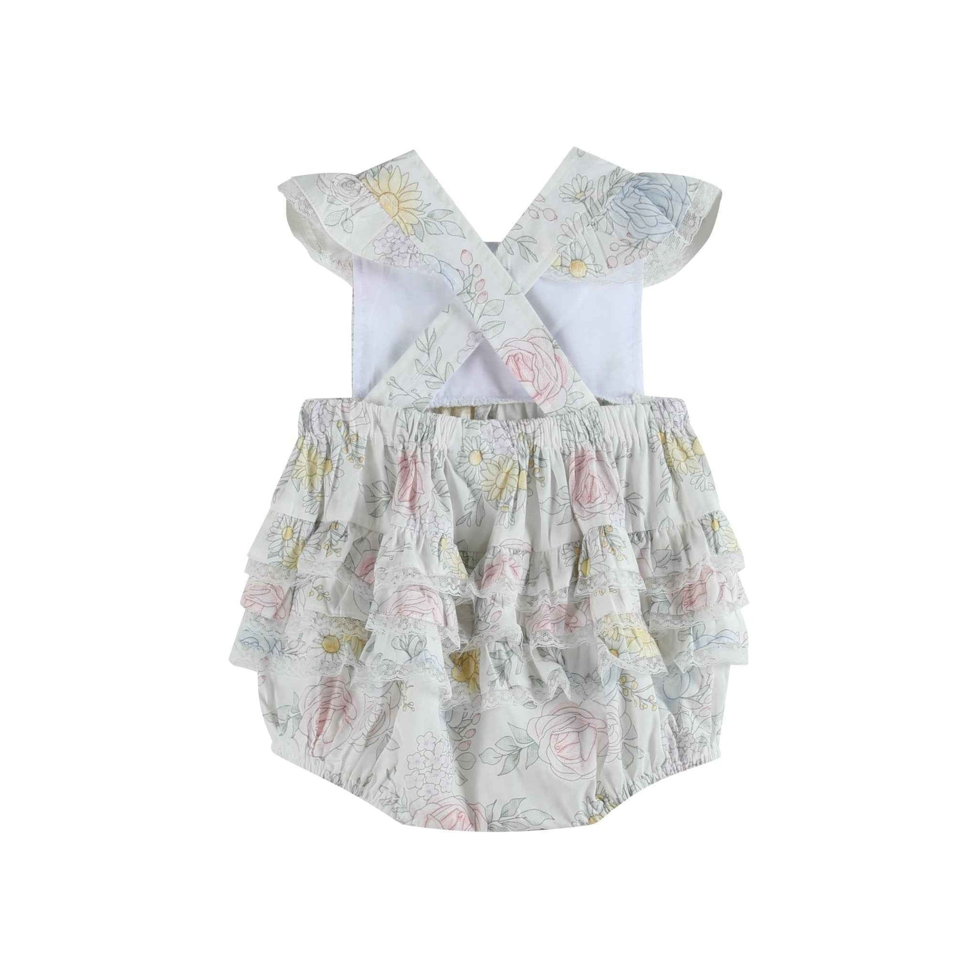 Bouquet Floral Ruffle Romper - Abbies Place