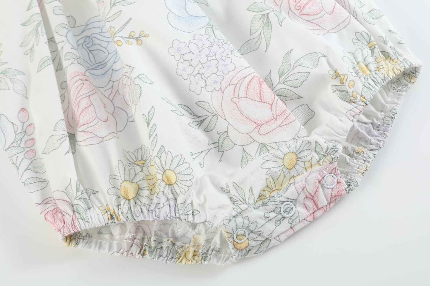 Bouquet Floral Smocked Flutter Romper