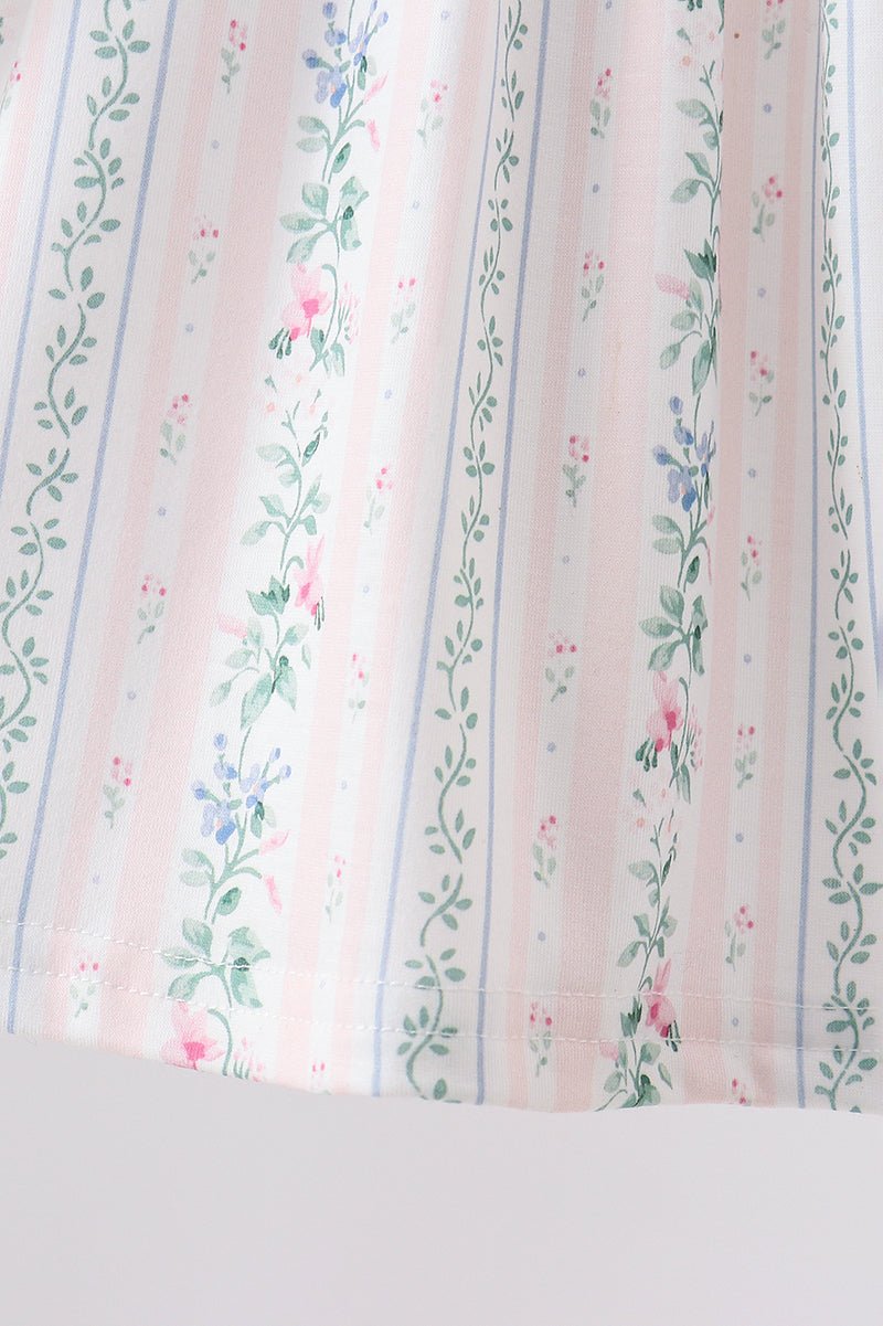 Bow Floral Applique Bloomer Set - Abbies Place