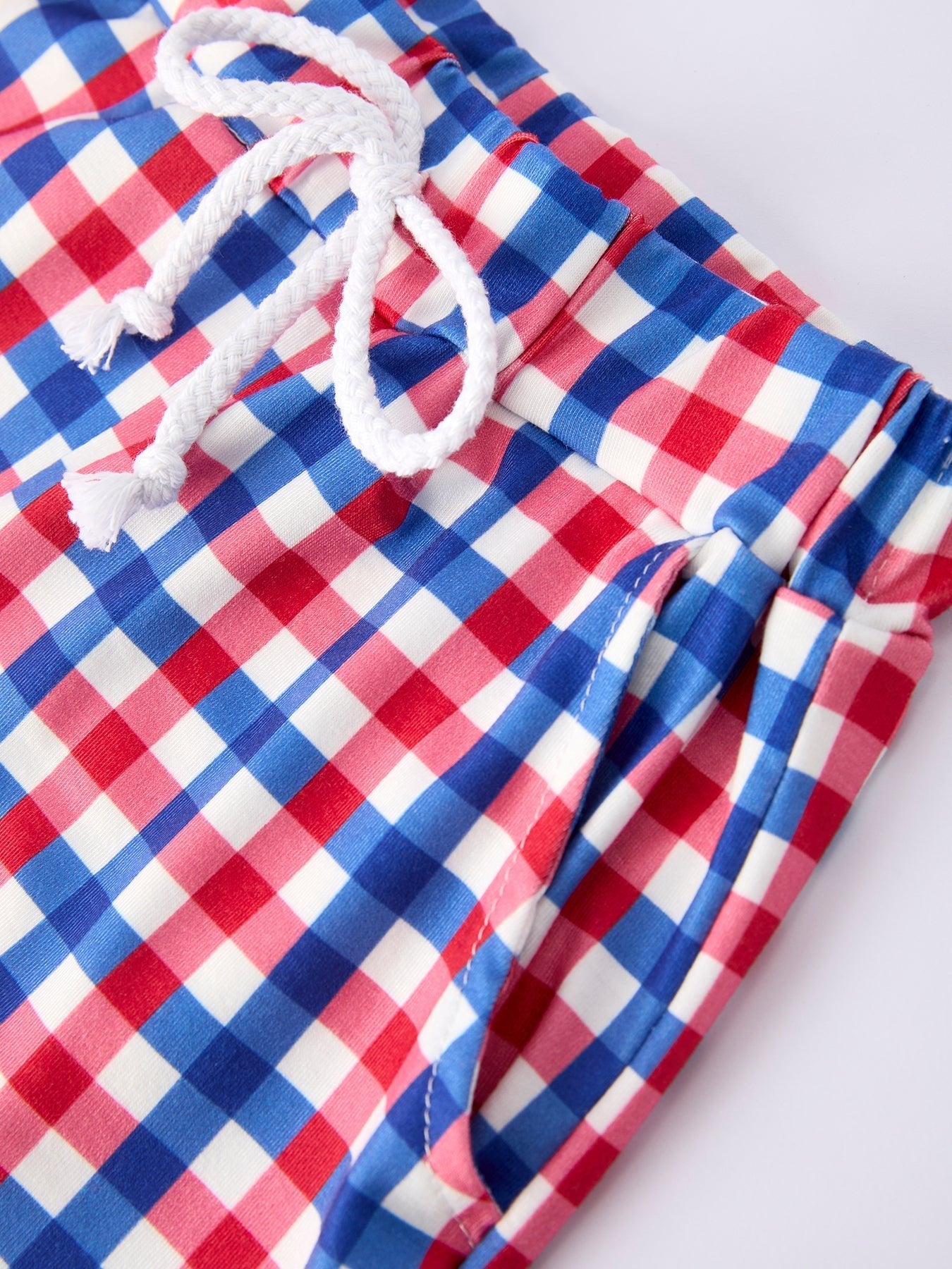 Boys 4th of July Plaid Flag Set - Abbies Place