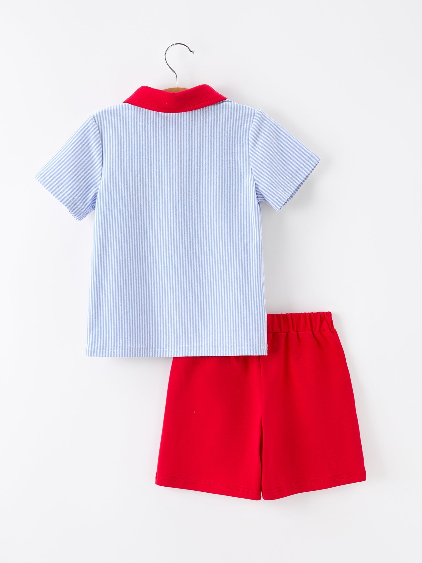 Boys Back To School Apple Polo Short Set - Abbies Place