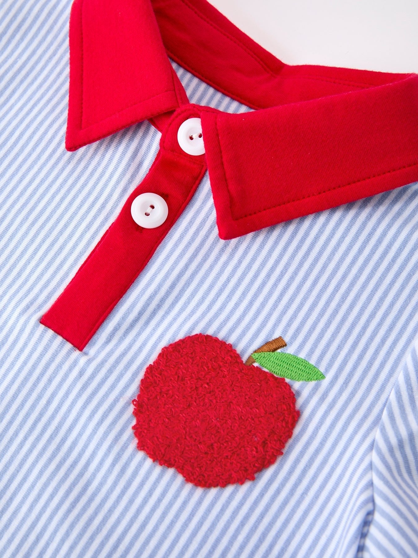 Boys Back To School Apple Polo Short Set - Abbies Place
