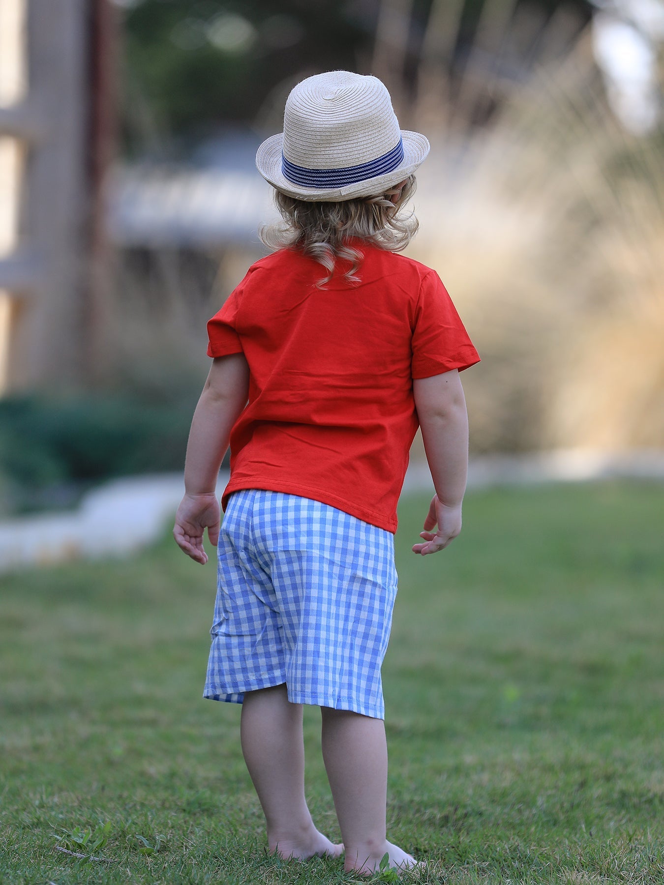 Boys Back to School Pencil Apple Applique Plaid Shorts Set - Abbies Place