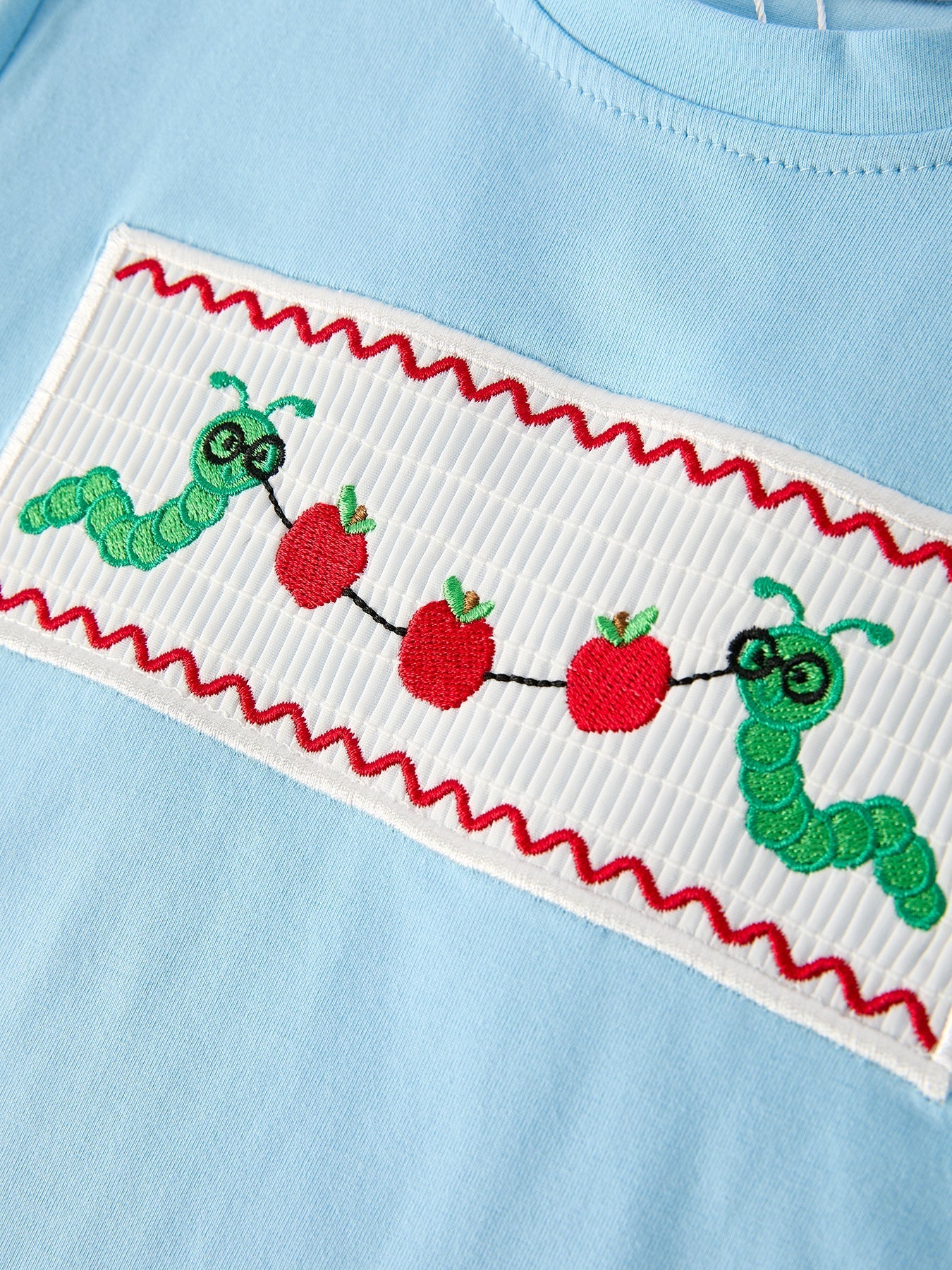 Boys Back to School Smock Embroidered Top+ Plaid Shorts - Abbies Place