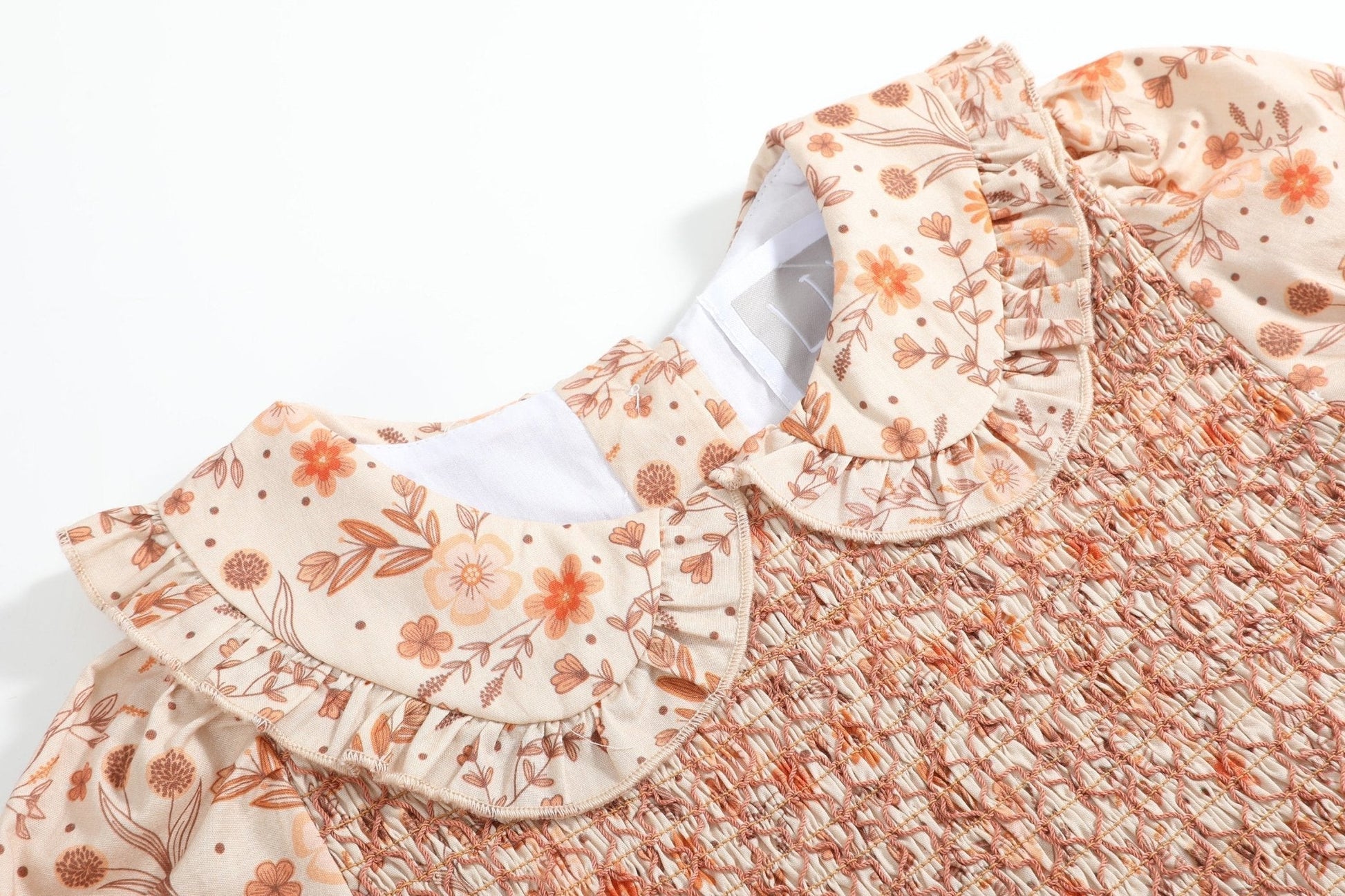 Brown Floral Collared Dress - Abbies Place