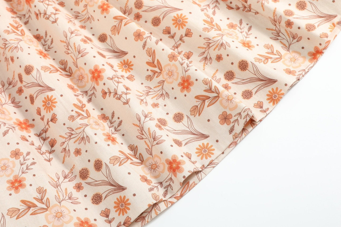 Brown Floral Smocked Bishop Dress - Abbies Place