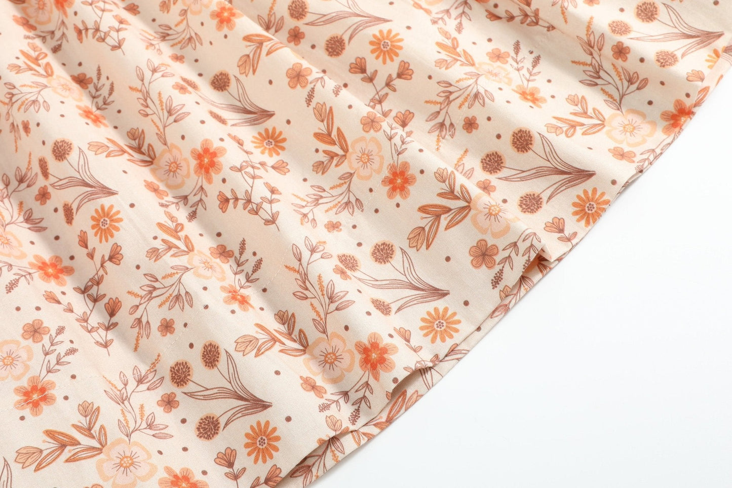 Brown Floral Smocked Bishop Dress - Abbies Place