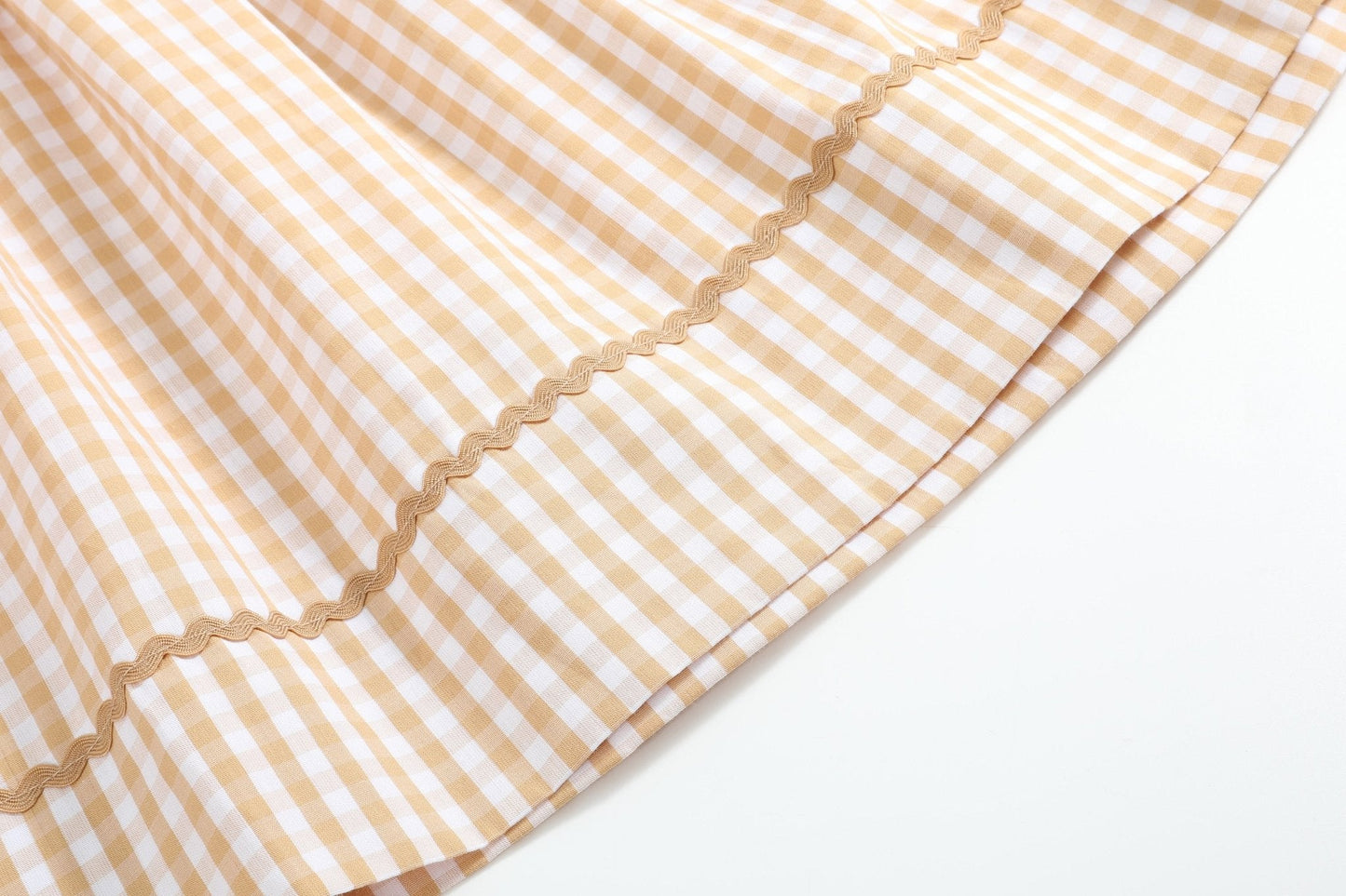 Brown Gingham Football Smocked Bishop Dress - Abbies Place