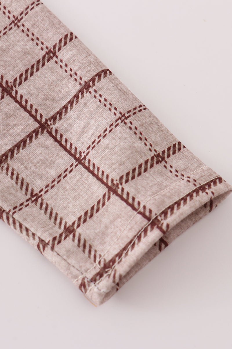 Brown plaid bloomer set - Abbies Place