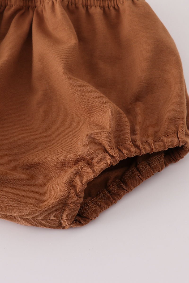 Brown plaid bloomer set - Abbies Place