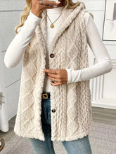 Load image into Gallery viewer, Button Up Plush Hooded Vest Coat

