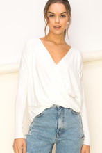 Load image into Gallery viewer, Enticing Endeavors Long Sleeve Surplice Top
