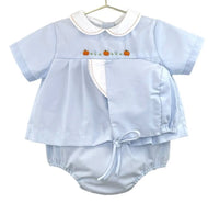 Pumpkin Embroidered Diaper Set - Image #1