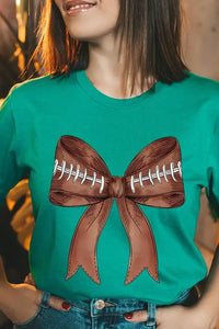 Coquette Football Bow Graphic T Shirts - Image #20