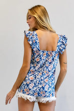 Load image into Gallery viewer, FLORAL PRINTED RUFFLE SLEEVELESS TOP - Image #15
