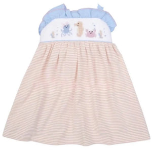 Sea Creature Hand Smocked Girl Dress - Image #1