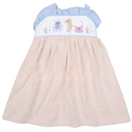 Sea Creature Hand Smocked Girl Dress - Image #1