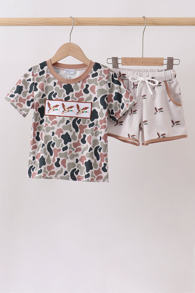 Camo Duck Embroidered Set - Abbies Place