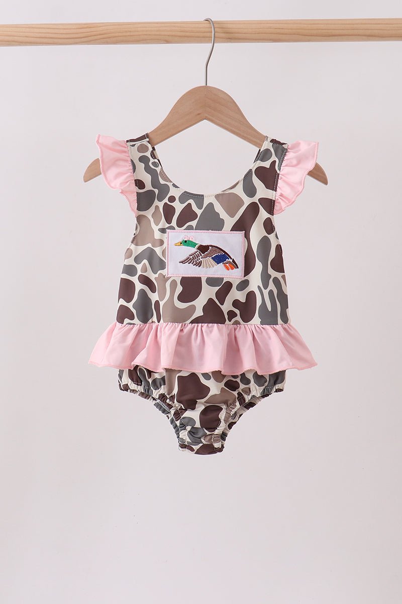 Camo Mallard Embroidered UPF Swim One-Piece - Abbies Place