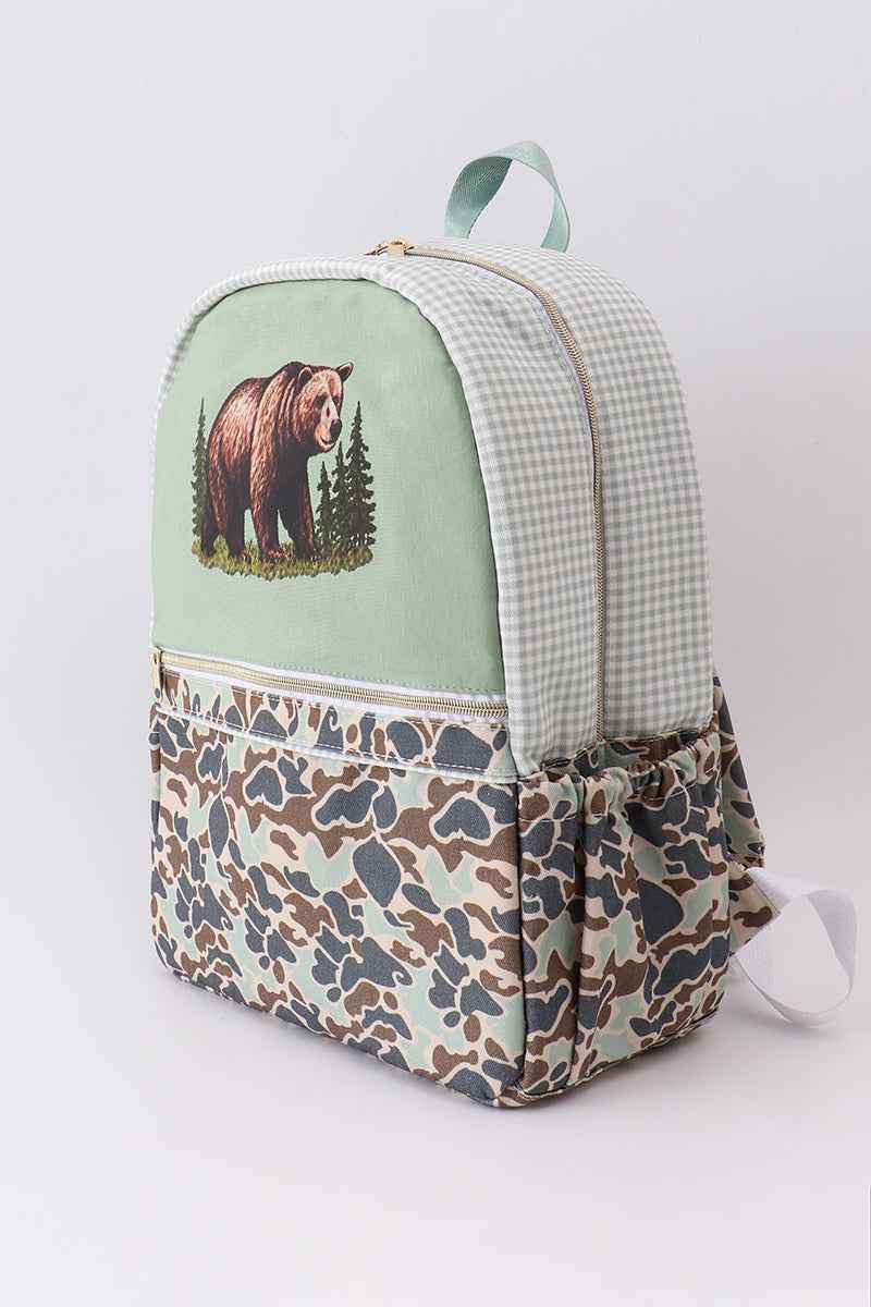 Camouflage bear print backpack - Abbies Place