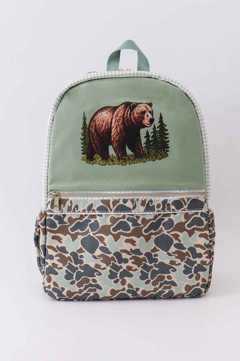 Camouflage bear print backpack - Abbies Place