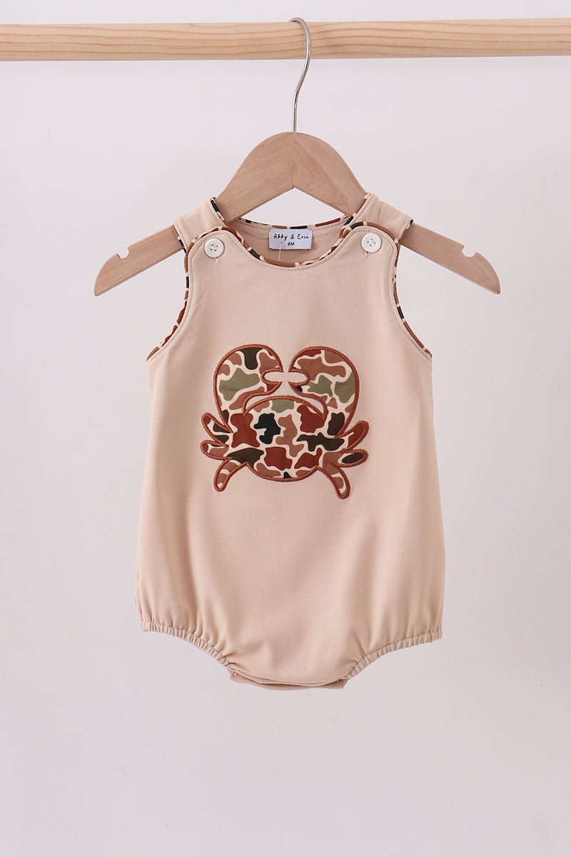 Camouflage crab applique bubble - Abbies Place