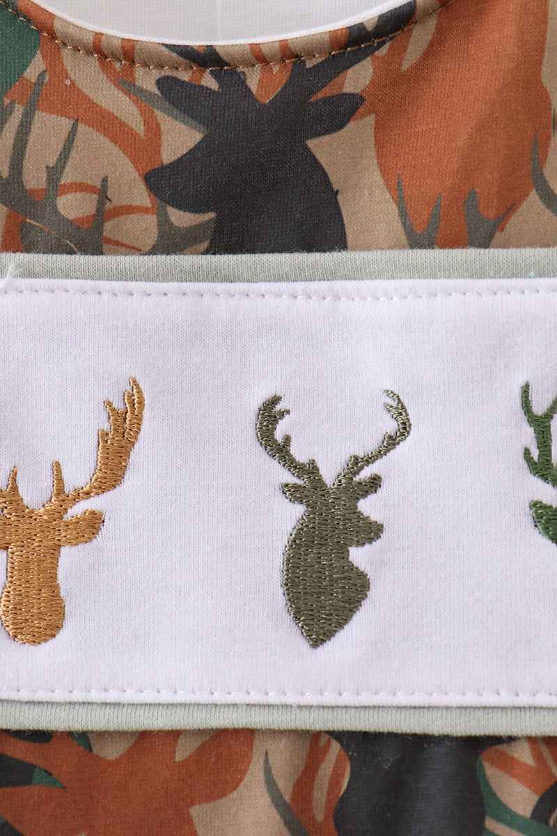 Camouflage deer antler embroidery jonjon - Abbies Place