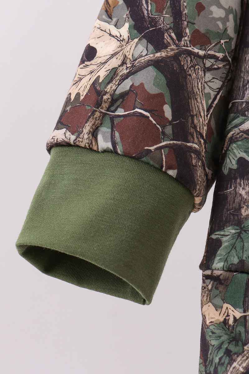 Camouflage duck embroidery pullover - Abbies Place
