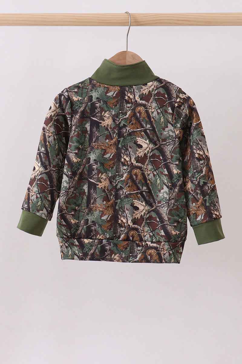 Camouflage duck embroidery pullover - Abbies Place