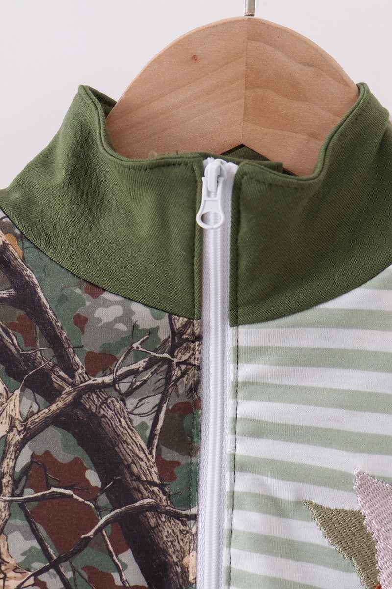 Camouflage duck embroidery pullover - Abbies Place